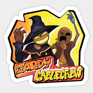 fnf zardy and cablecrow graffiti foolhardy Sticker